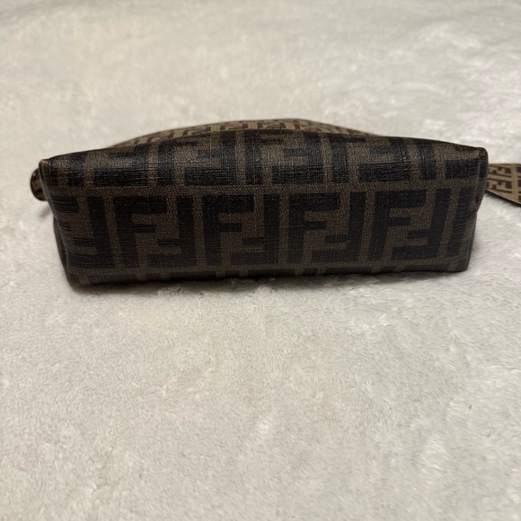 Vintage Fendi Zucca FF Monogram Cosmetic Pouch Brown - Picture 9 of 17